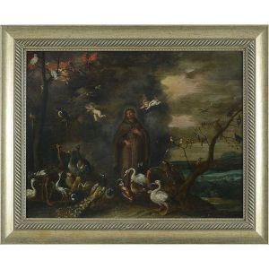 <b>Kessel Jan Van - Atribuido</b><br>(1626-1679)<br>Santo Antônio<br>Óleo s/ madeira<br>52 x 62 cm