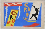 <b>HENRI MATISSE</b><Br>(1869-1954)<Br>Le Cirque<Br>Chapas executadas em estêncil, com colagens e recortes de Henri Matisse, por Edmond Variel  1947.<Br>Prancha do livro "JAZZ", produzido por Tériad, edição Verve. Exemplar 91/100.<Br>42 x 64 cm