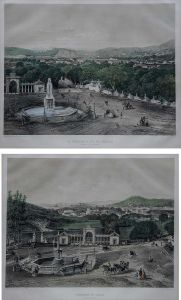 <b>VICTOR FROND</b><br>(1821-1881)<br>Panorama de Lagoa - Pris de St. Christophe<br>La Pedreira a Rio de Janeiro - Pris de St. Christophe<br>Conjunto de 2 litografias aquareladas, impressas por Lemercier - Paris, a partir de fotografias de Victor Frond.<br>42 x 51 cm