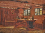 <b>MALTHE OJIN ENGELSTED</b><br>(1852-1930)<br>Escola Dinamarquesa<br>Cena de Interior da Dinamarca<br>Óleo s/ tela<br>29 x 39 cm